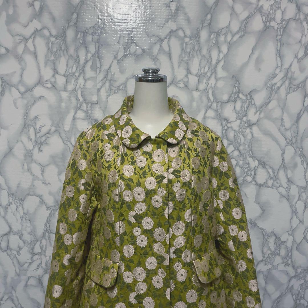 美品　スペシャルアイテム　JUNKO SHIMADA 花柄総刺繍　デザインコート