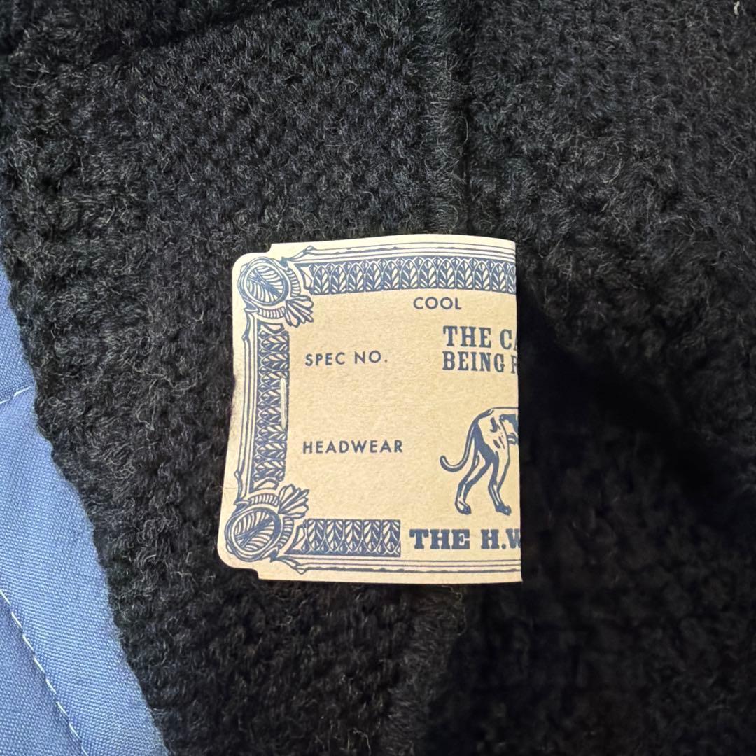 14 THE H.W. DOGブラック ニットハット