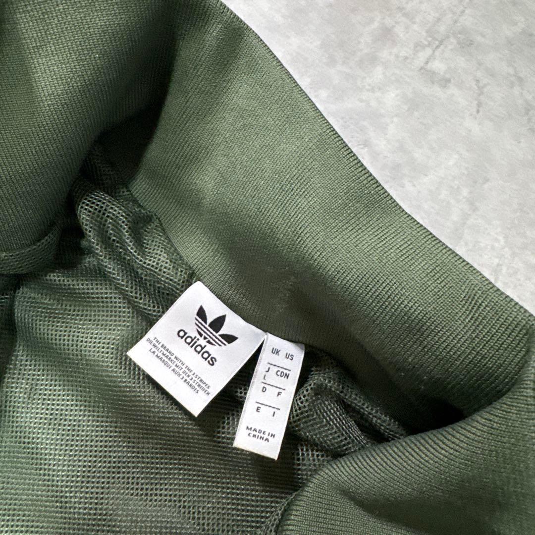 adidas トラックジャケット ジャージ ベロア グリーン レディース L