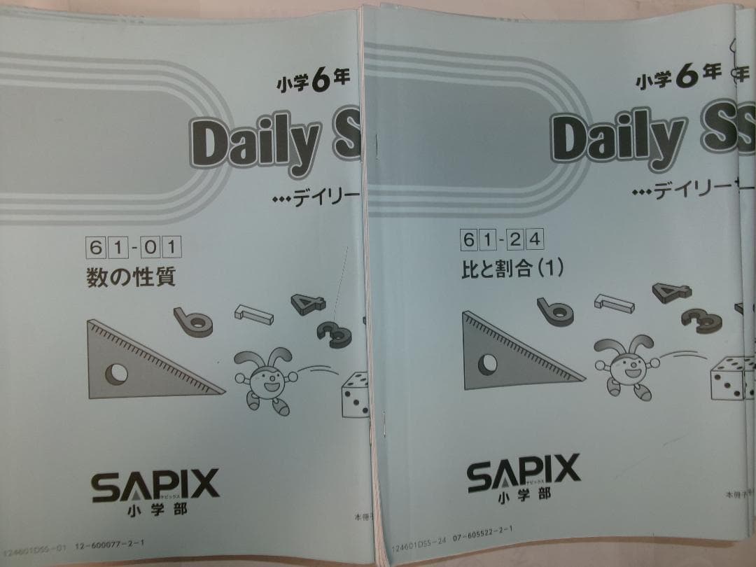 サピックス＊デイリーサポート＊６年 小６＊算数／全３８回 完全版＊２０２４年