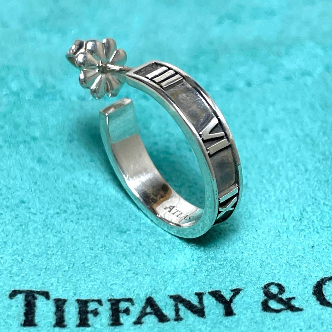 TIFFANY&Co.ティファニー　アトラスフープピアス　925 燻