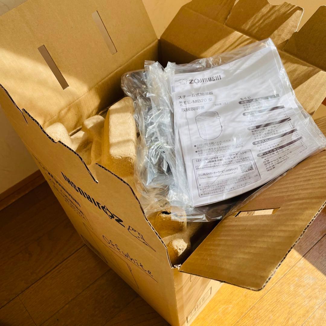 加湿器 象印 2025年製　スチーム式 1.8L EE-MB20-WA