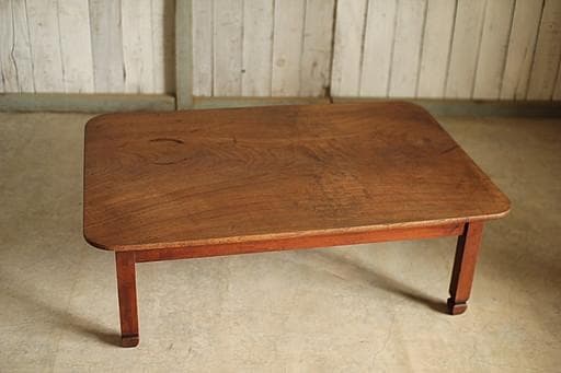 古い木製無垢材のテーブル　ちゃぶ台　座卓　古家具