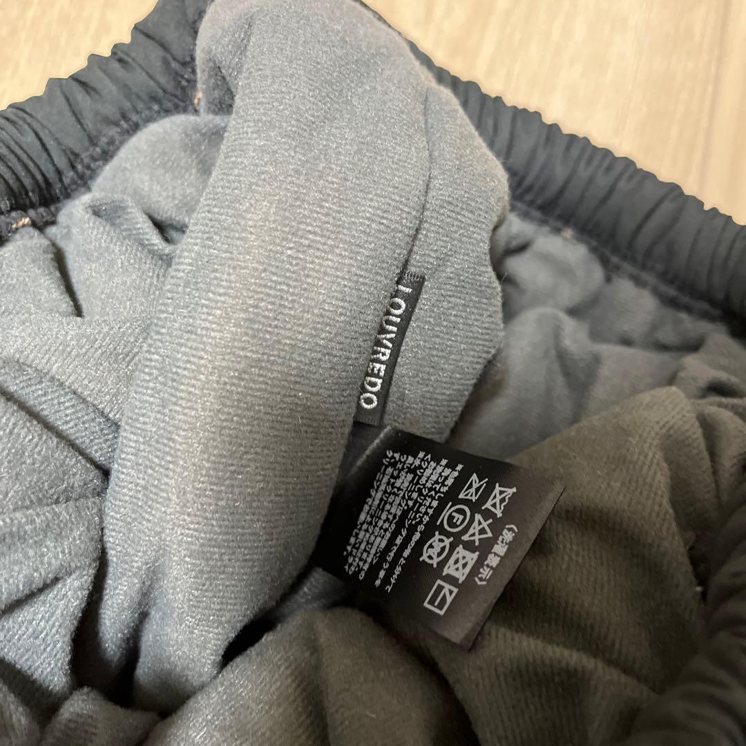 LOUVREDO ブラック ルーブルドー　復元ウォーマーパンツ