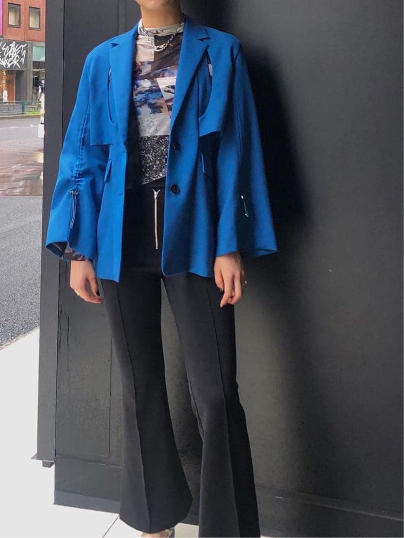 UNITED TOKYO ブルー テーラードジャケット フリーサイズ