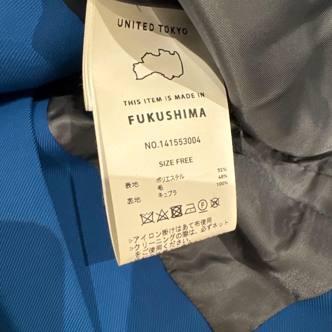 UNITED TOKYO ブルー テーラードジャケット フリーサイズ
