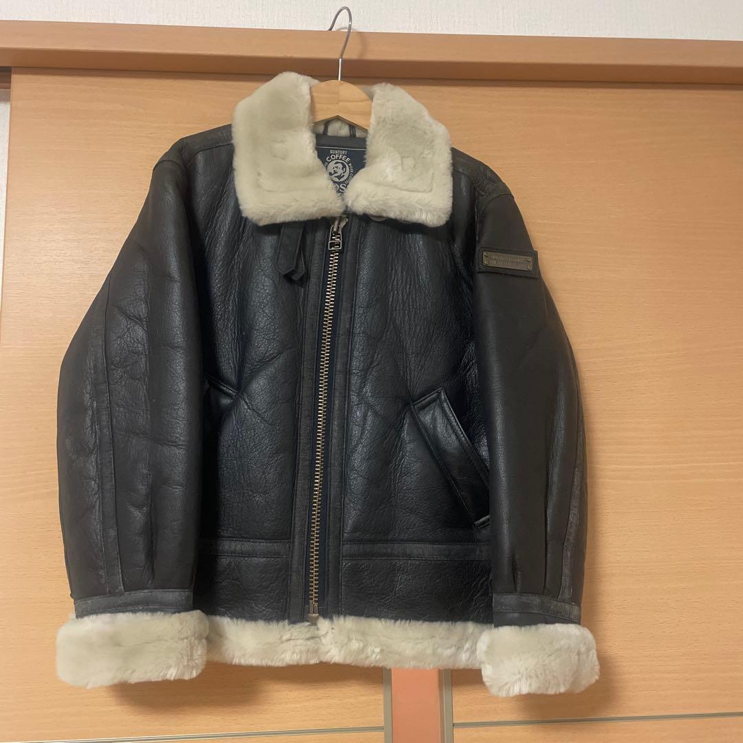 お値下げ！ボス ロゴ刺繍 レザージャケット革ジャンボスジャン