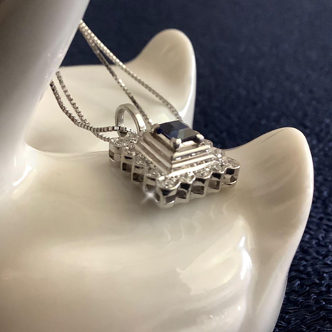 【ママちゃん】サファイア✧ダイヤモンド✧ペンダントトップ 】S0.43ct