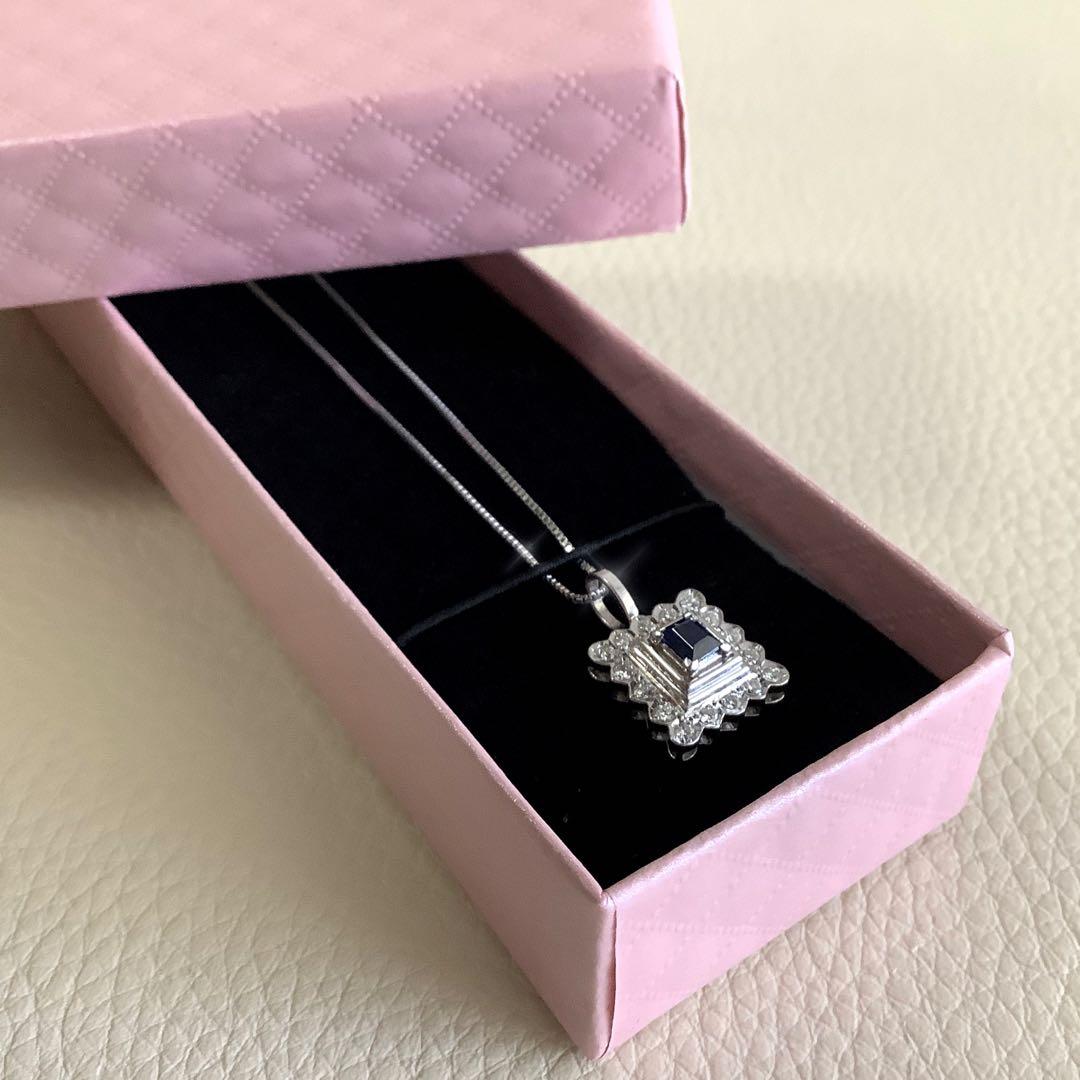 【ママちゃん】サファイア✧ダイヤモンド✧ペンダントトップ 】S0.43ct