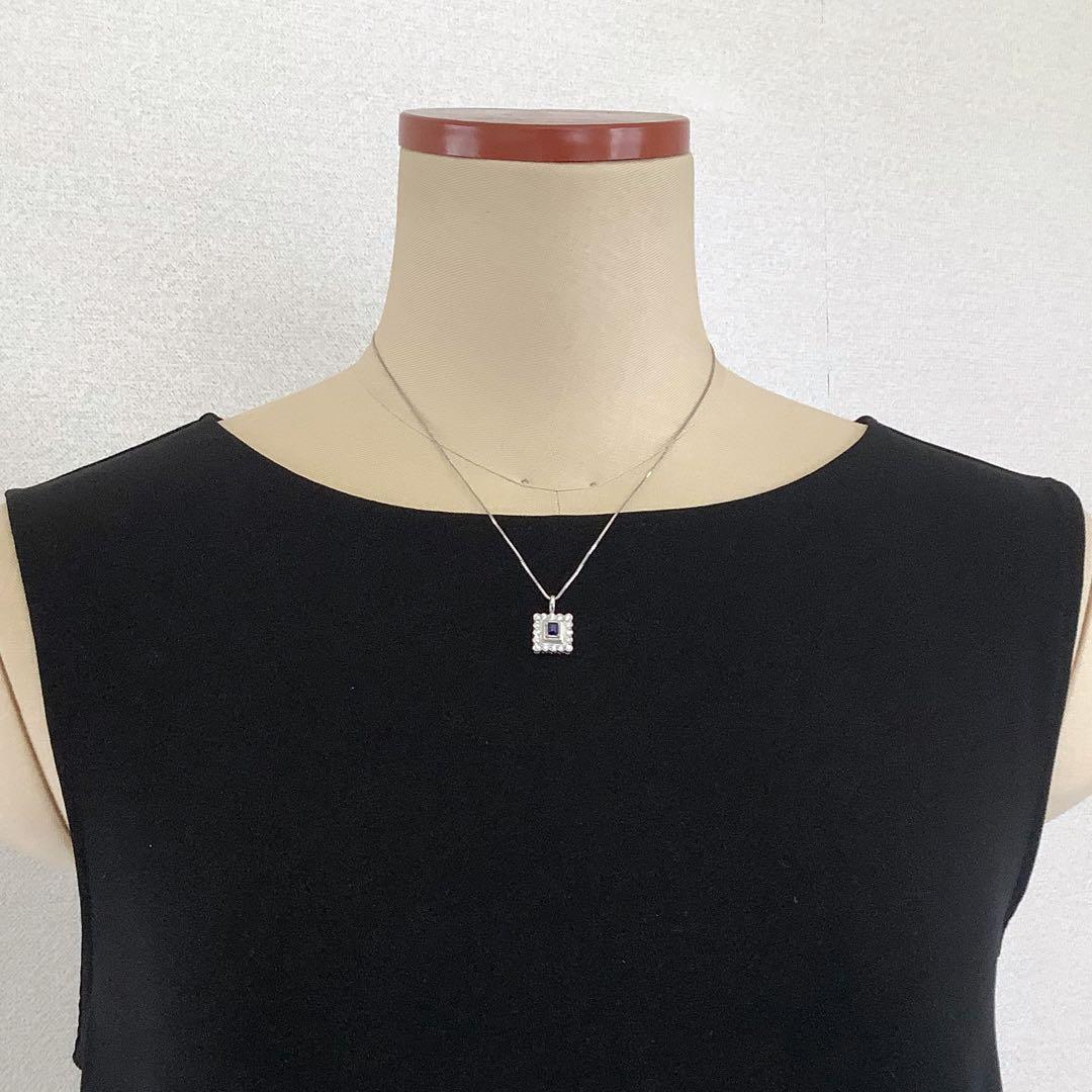 【ママちゃん】サファイア✧ダイヤモンド✧ペンダントトップ 】S0.43ct