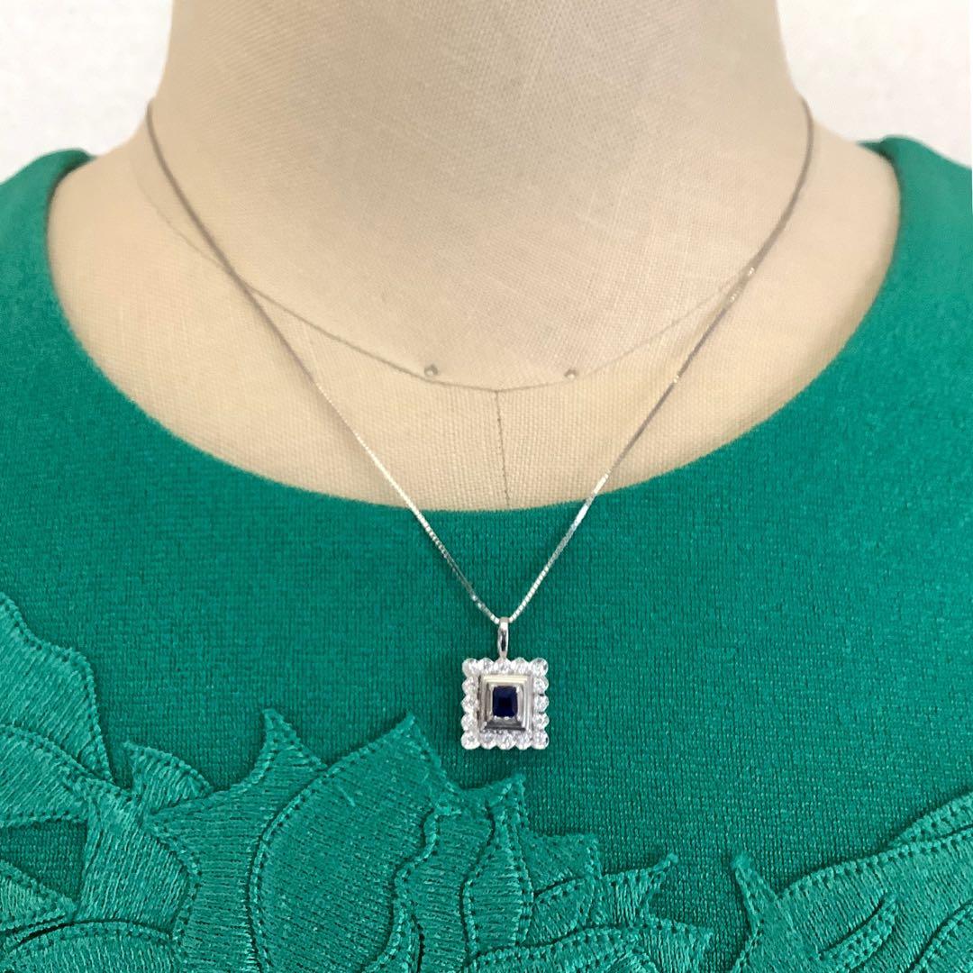 【ママちゃん】サファイア✧ダイヤモンド✧ペンダントトップ 】S0.43ct