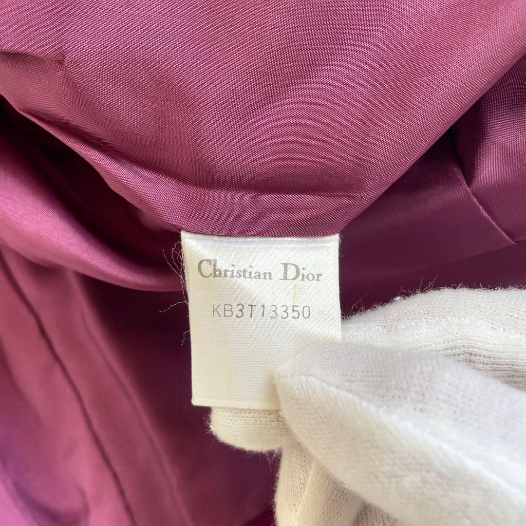 未使用級　クリスチャンディオール　テーラードジャケット　金ボタン　紫　Lサイズ