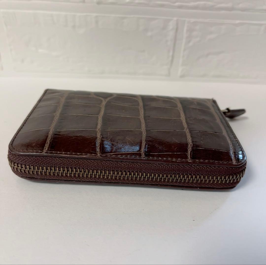 J&M DAVIDSON 財布　型押し　ブラウン　カードケース　男女兼用