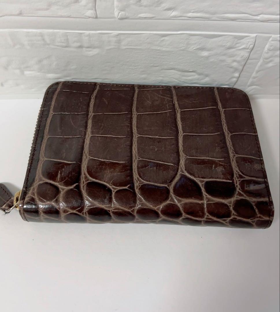 J&M DAVIDSON 財布　型押し　ブラウン　カードケース　男女兼用