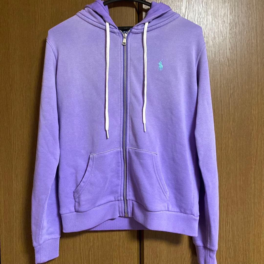 新品　タグ付き　ラルフローレン　フルジップパーカー　XS パープル　匿名配送