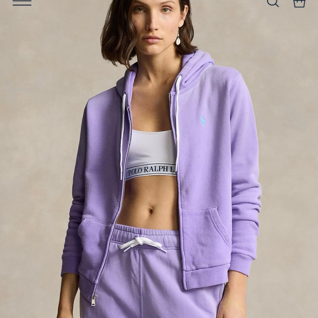新品　タグ付き　ラルフローレン　フルジップパーカー　XS パープル　匿名配送