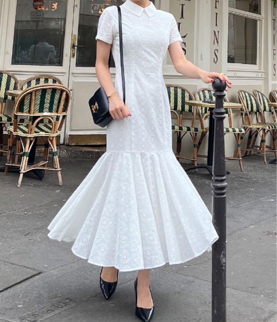 m*r様 JENNE 総刺繍コットンマーメイドワンピース