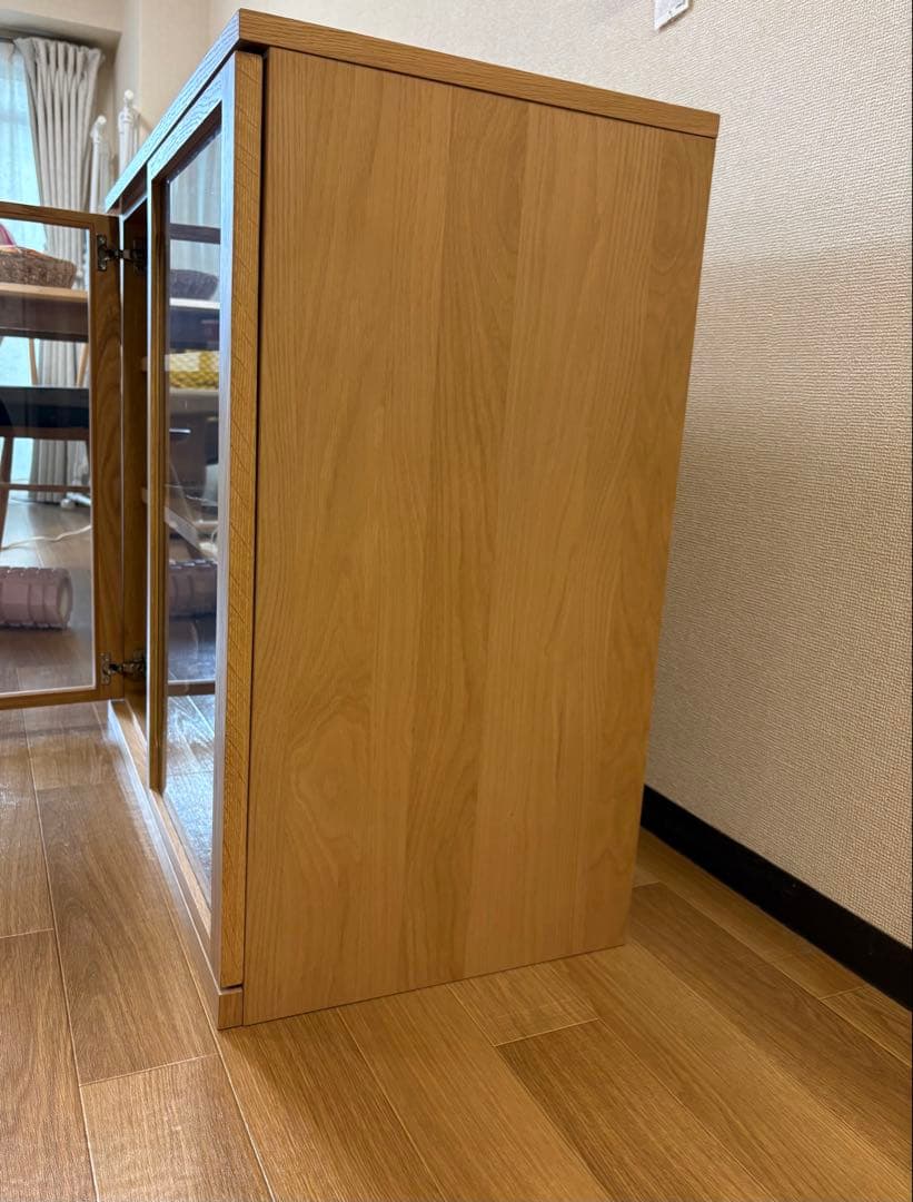 【無印良品】木製キャビネット　ガラス扉