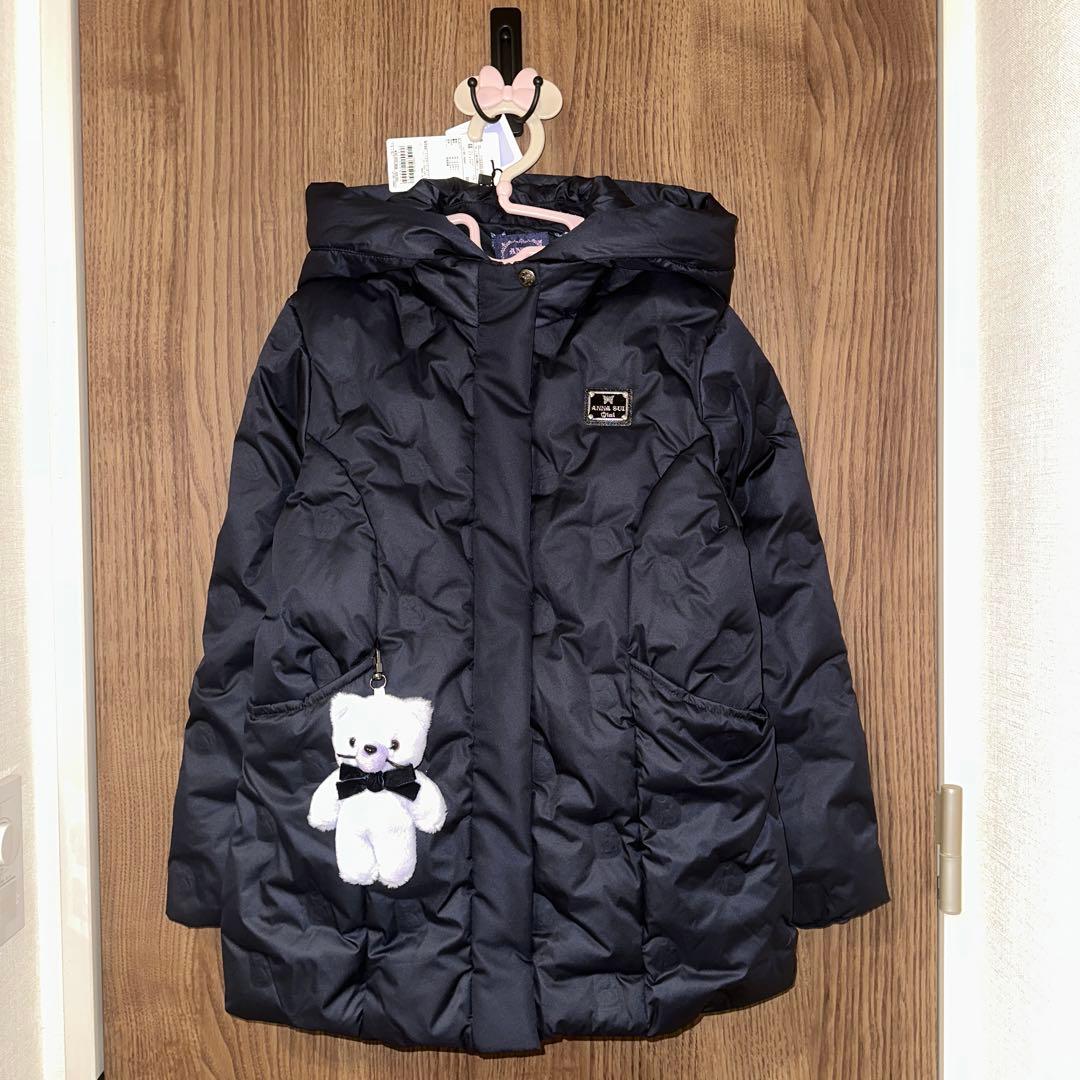 こ*ろ様 新品タグ付き　ANNA SUI mini 中綿ネコブルゾン　紺130-