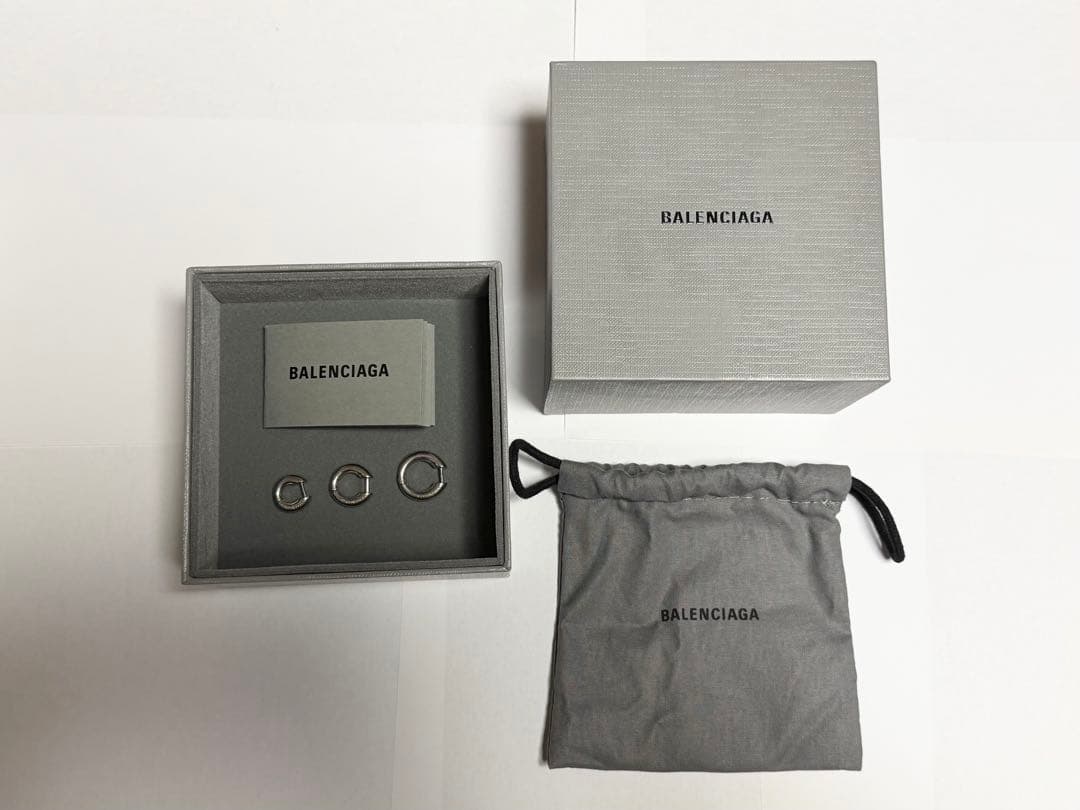 BALENCIAGA バレンシアガ　フープピアス 3ペアセット