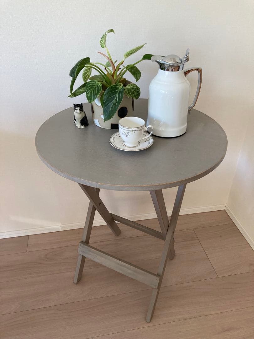 フォールディングテーブル 折りたたみテーブル 木製 ヴィンテージ シャビー