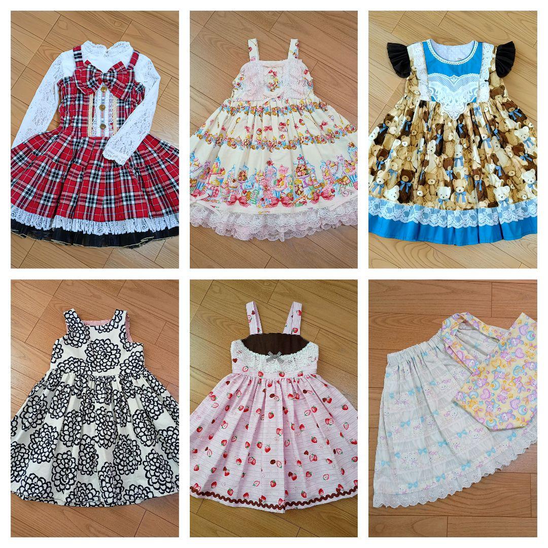 【未使用含む】ハンドメイド ワンピース＆スカート＆バッグ7点セット