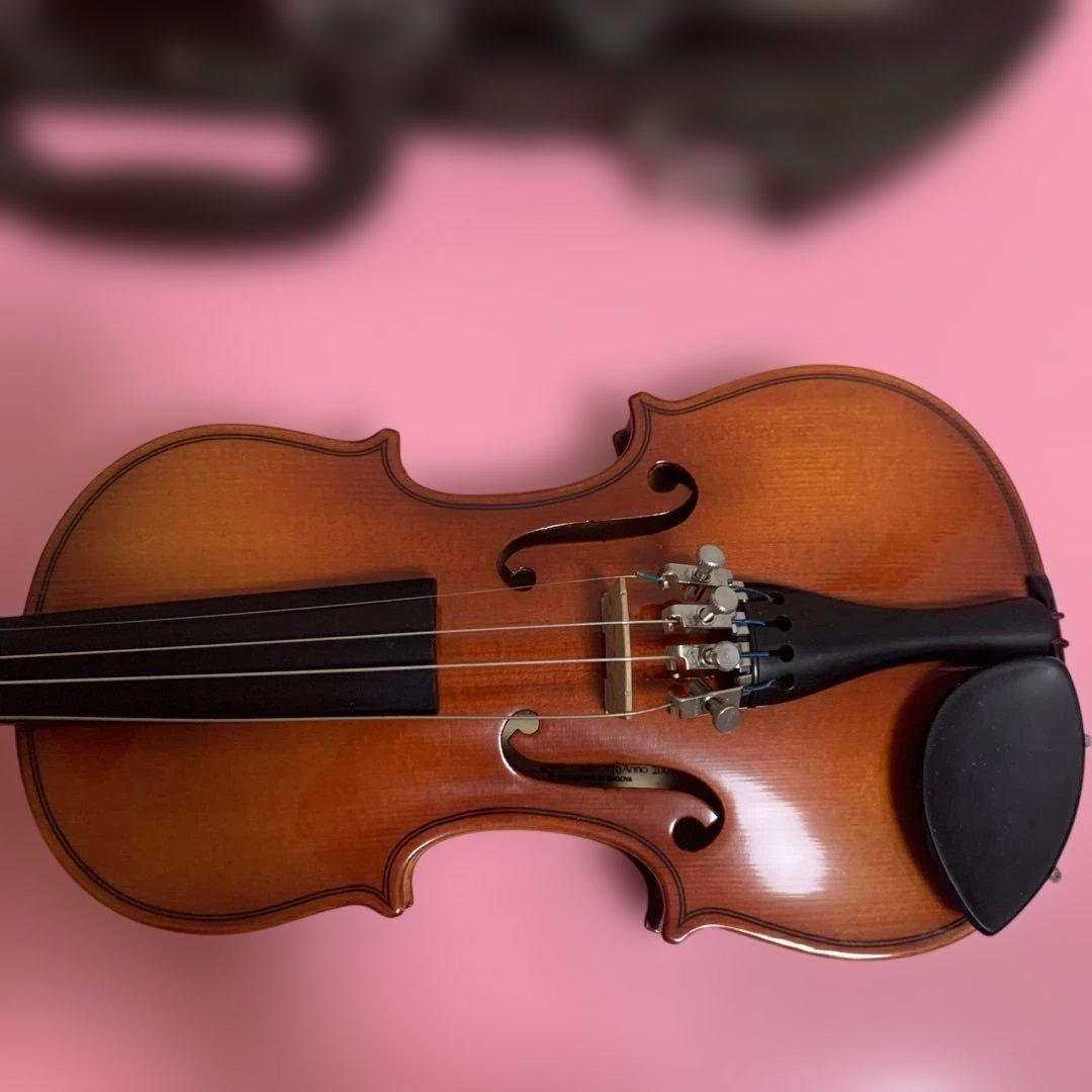 スズキバイオリン1/10本体と弓、肩当て、ケース、まつやにのセット
