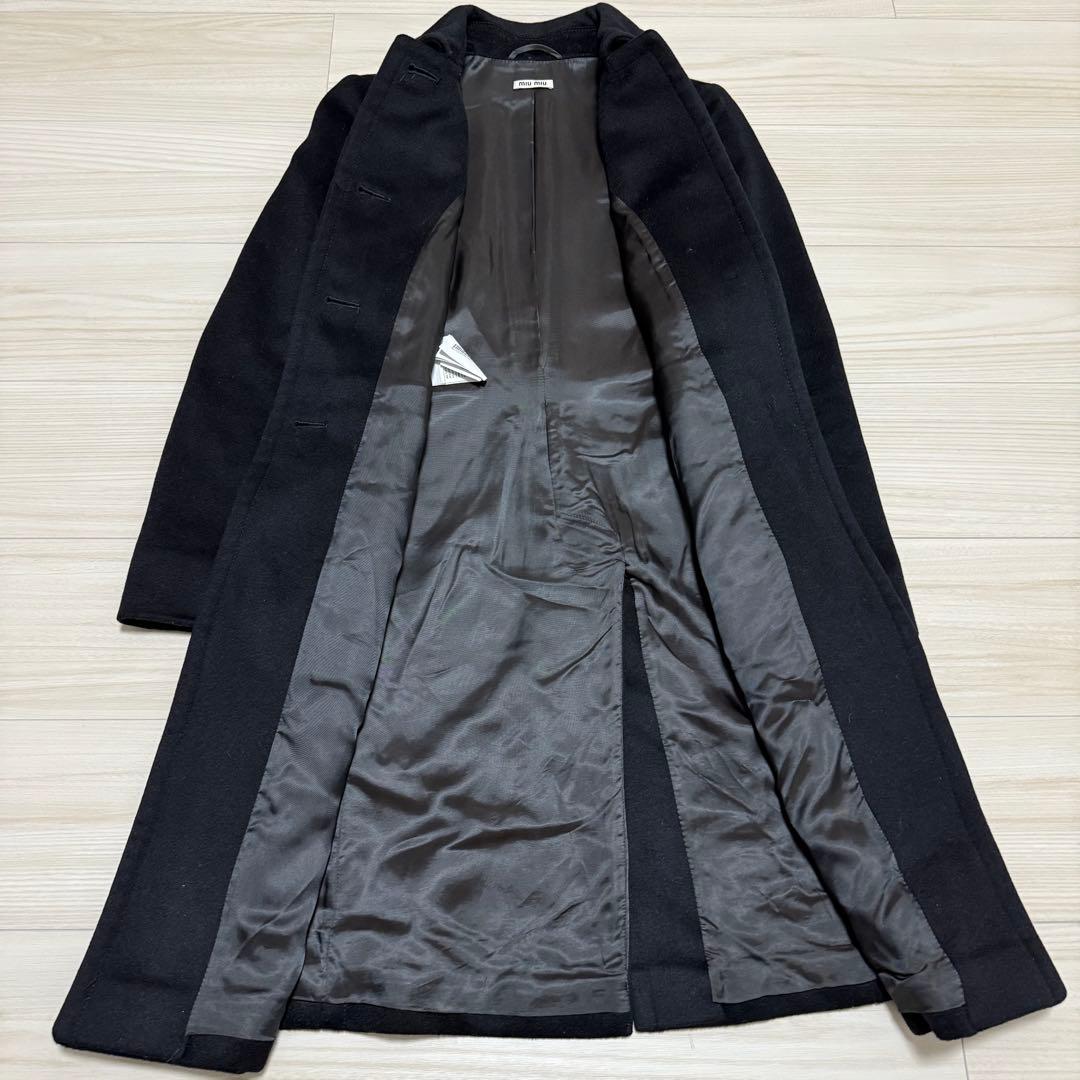 【極美品✨】ミュウミュウ メルトンコート ヴァージンウール アンゴラ カシゴラ