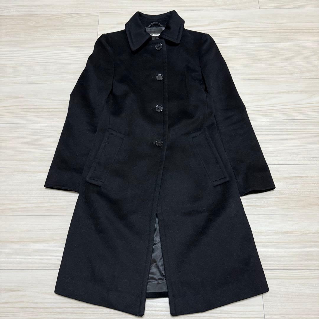 【極美品✨】ミュウミュウ メルトンコート ヴァージンウール アンゴラ カシゴラ