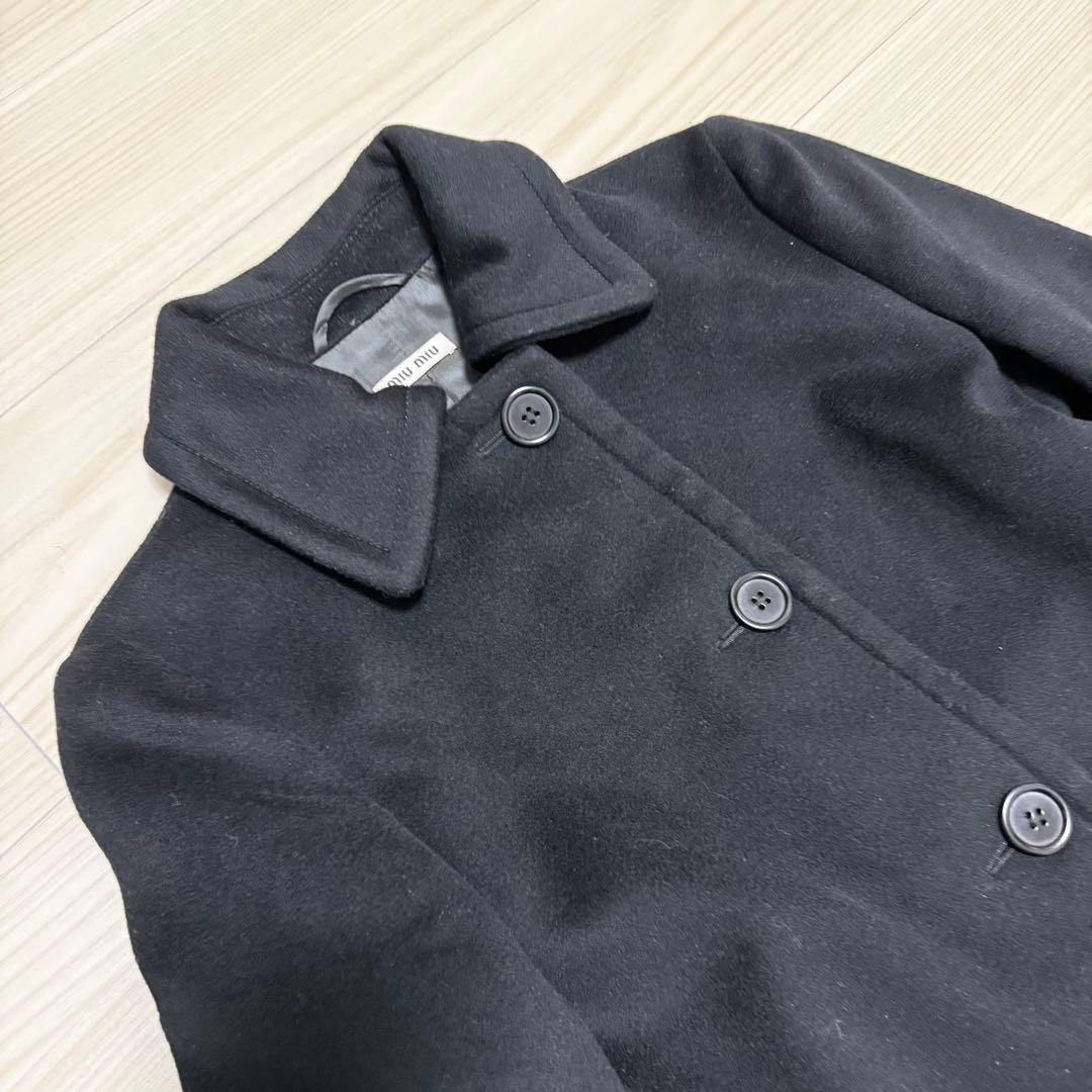 【極美品✨】ミュウミュウ メルトンコート ヴァージンウール アンゴラ カシゴラ