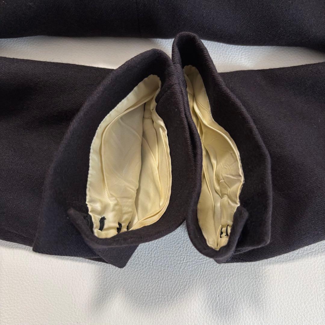 美品 80s バーバリー[ウールリネン 金ボタン]テーラードジャケット