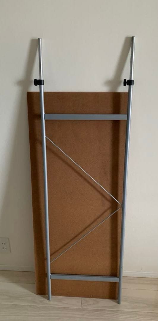 カーテン式　伸縮性　クローゼット　収納　ハンガーラック　隠す　押入れ代わり　中古