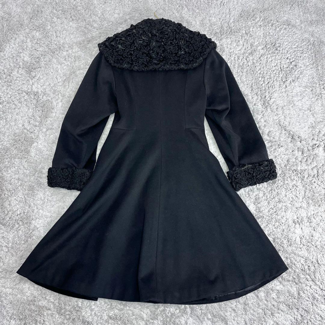 d*7様 【イタリア製】クリスチャンディオール カシミヤ混 女優襟 Aライン ロ