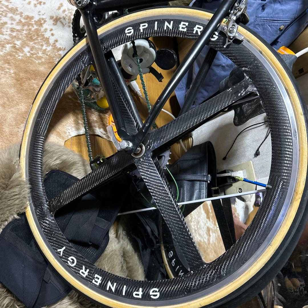街乗りカーボンロード　Tハンドル　SPINERGY カーボンホイール　ひっこし