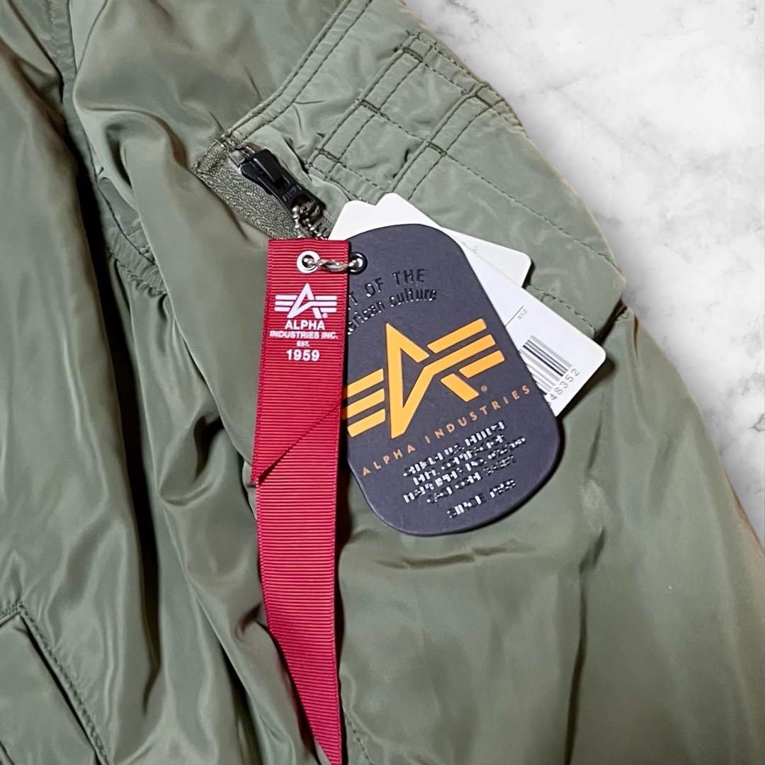 【新品】ALPHA INDUSTRIES フライトジャケットカーキMA-1 L