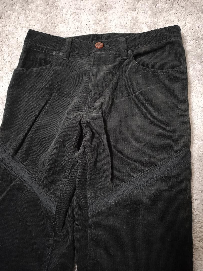 ナンバーナイン/03AW/カート期ケーブル編み切替えコーデュロイパンツ/ハート涙