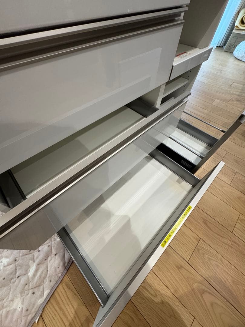 なご【綾野製作所 】高級食器棚 キッチンボード120㎝幅(超美品)送料込