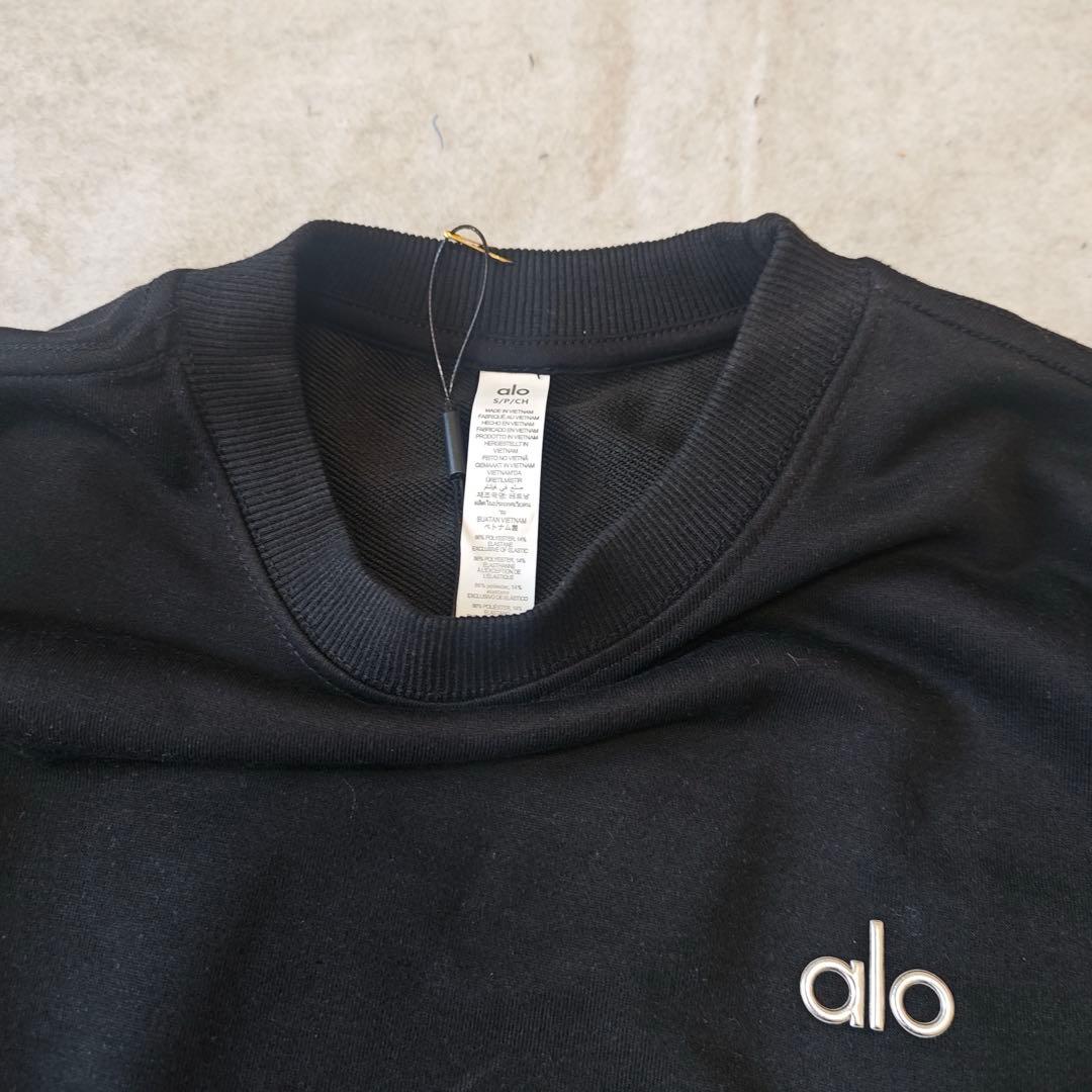 ALO シンプル スウェット ブラック S