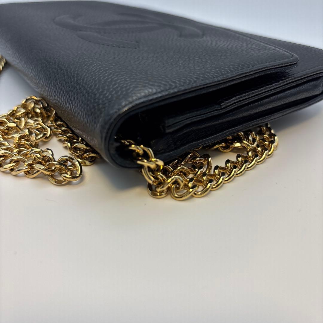 美品　シャネル　チェーンウォレット