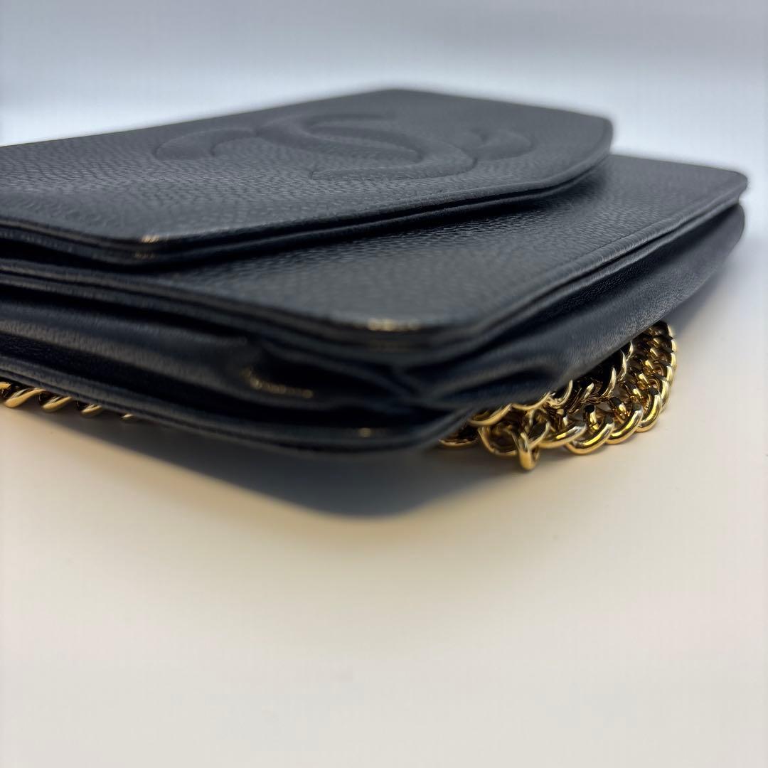 美品　シャネル　チェーンウォレット