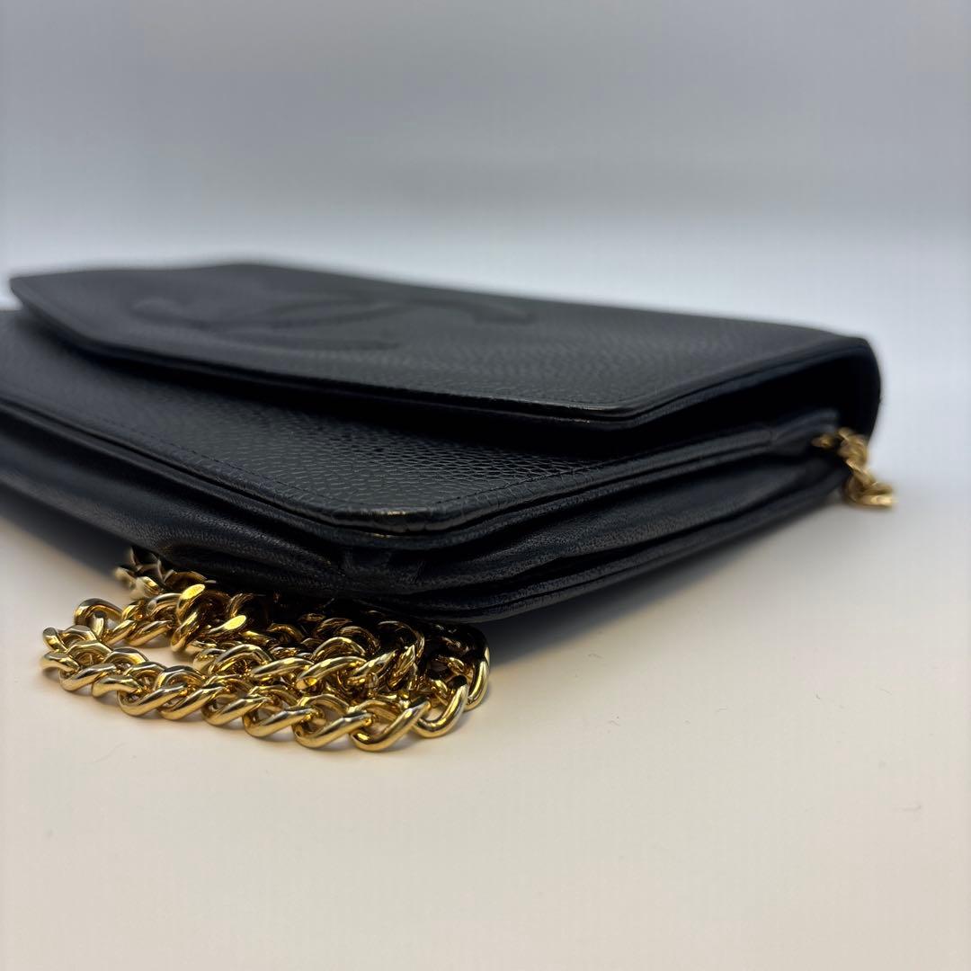 美品　シャネル　チェーンウォレット