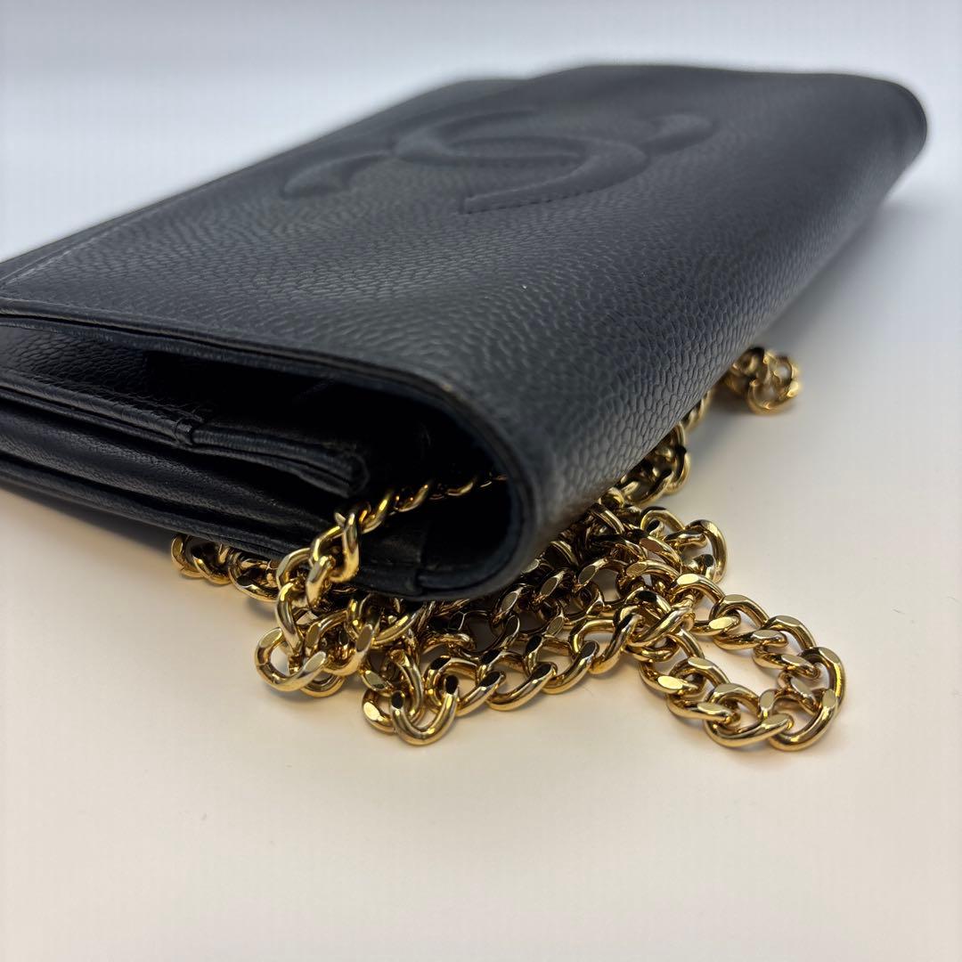 美品　シャネル　チェーンウォレット