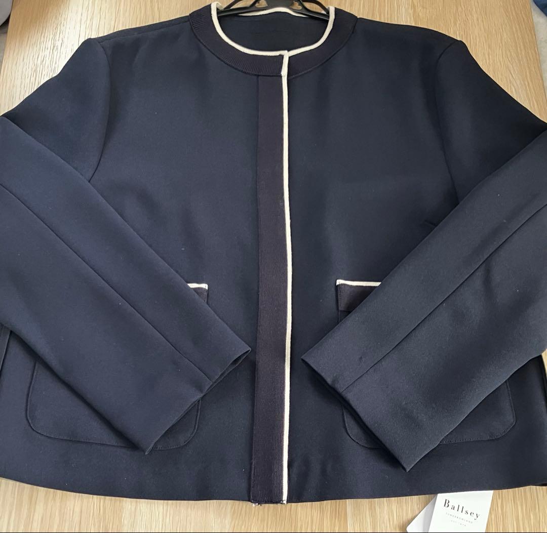 【試着のみタグ付】BallseyニットWクロス クルーネックJK36size