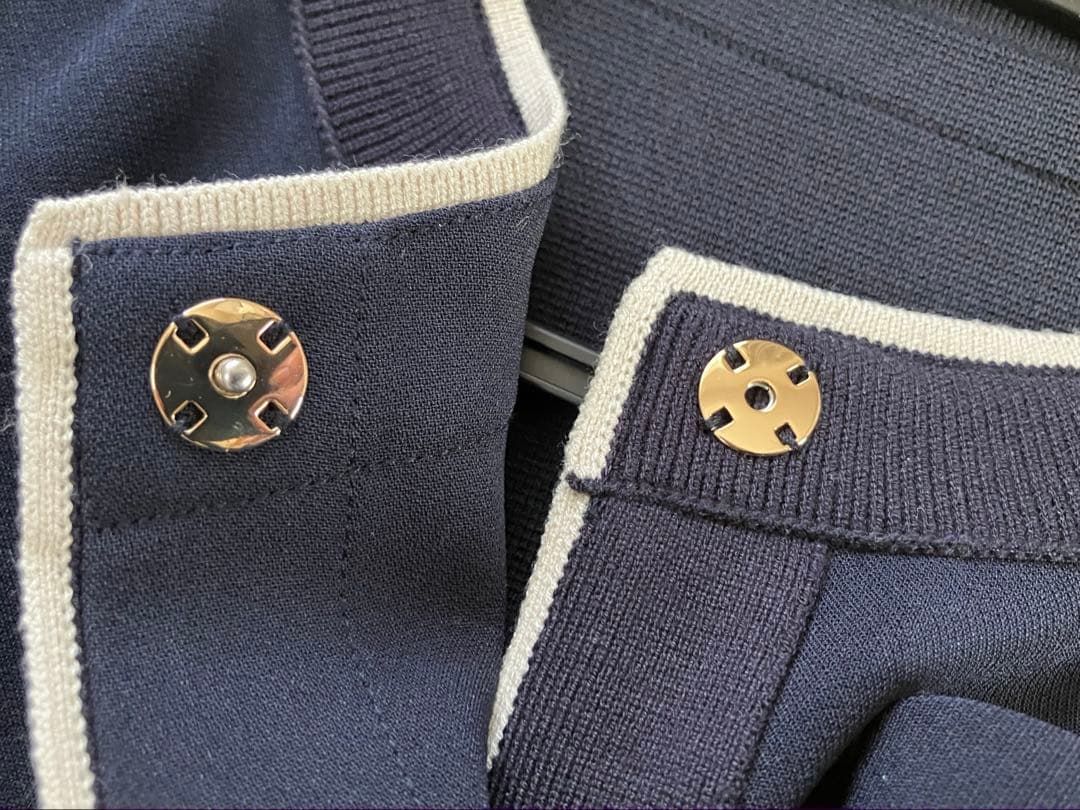 【試着のみタグ付】BallseyニットWクロス クルーネックJK36size