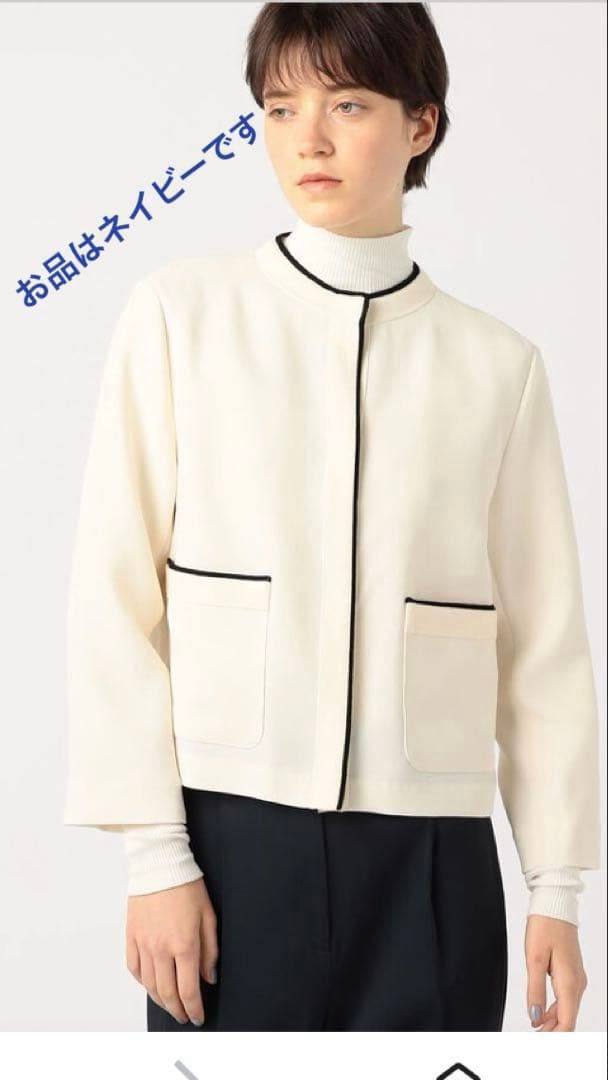 【試着のみタグ付】BallseyニットWクロス クルーネックJK36size