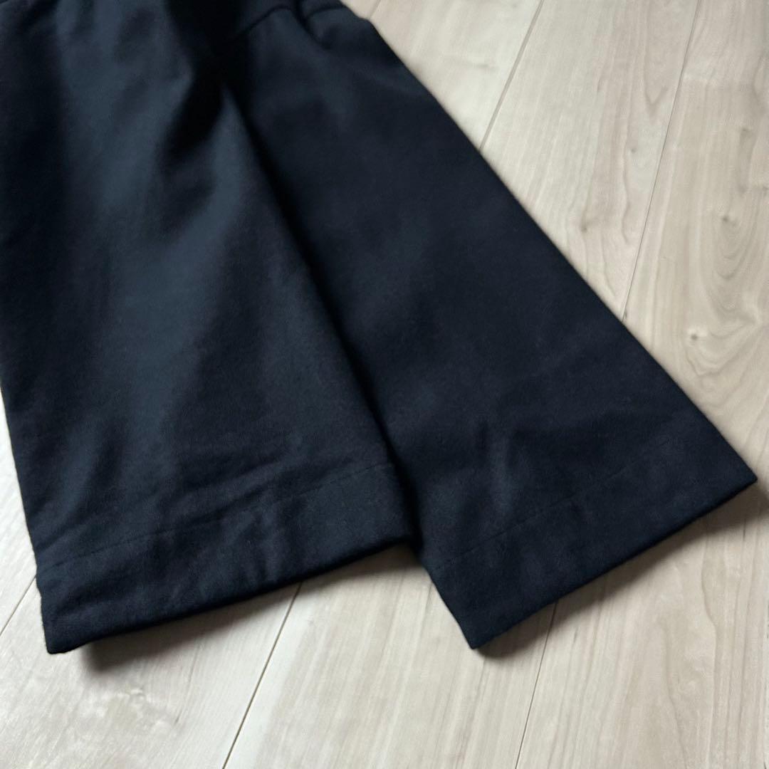 未使用タグ付き＊ヤブヤム YAB-YUM メルトン 黒 バックプリーツコート