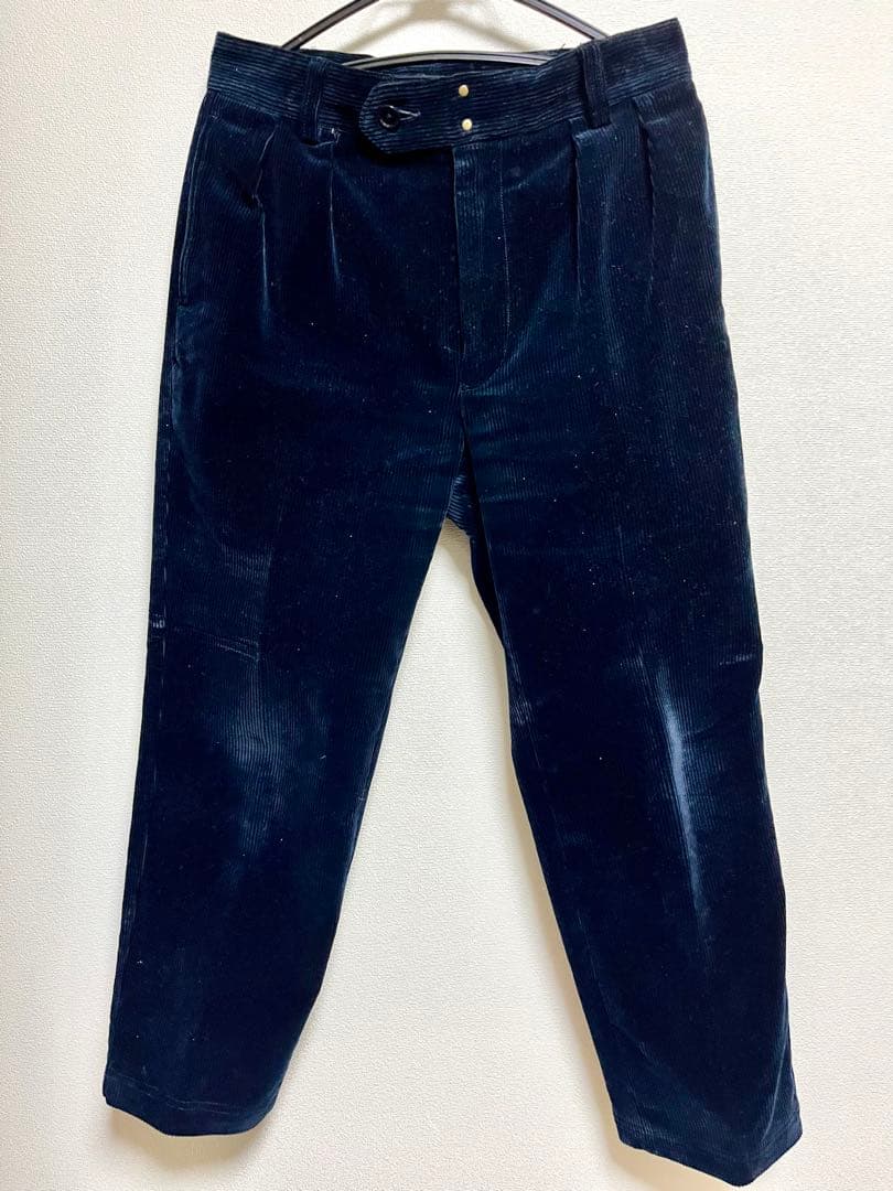 【良品】サウンドマン soundman ネイビー コーデュロイ スラックス