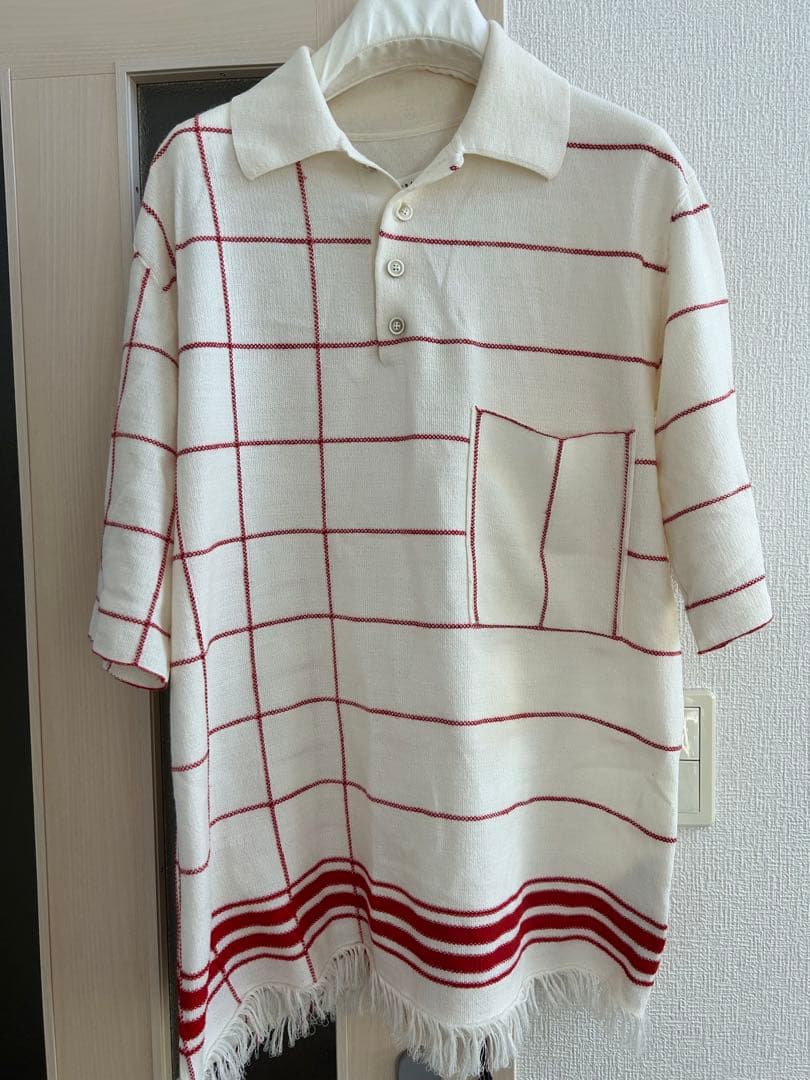 テテ着用マルジェラMargiela チェック ポロシャツ半袖 XS