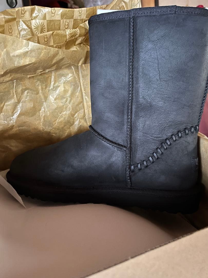 UGG M CLASSIC SHORT DECO ブラック 26センチ