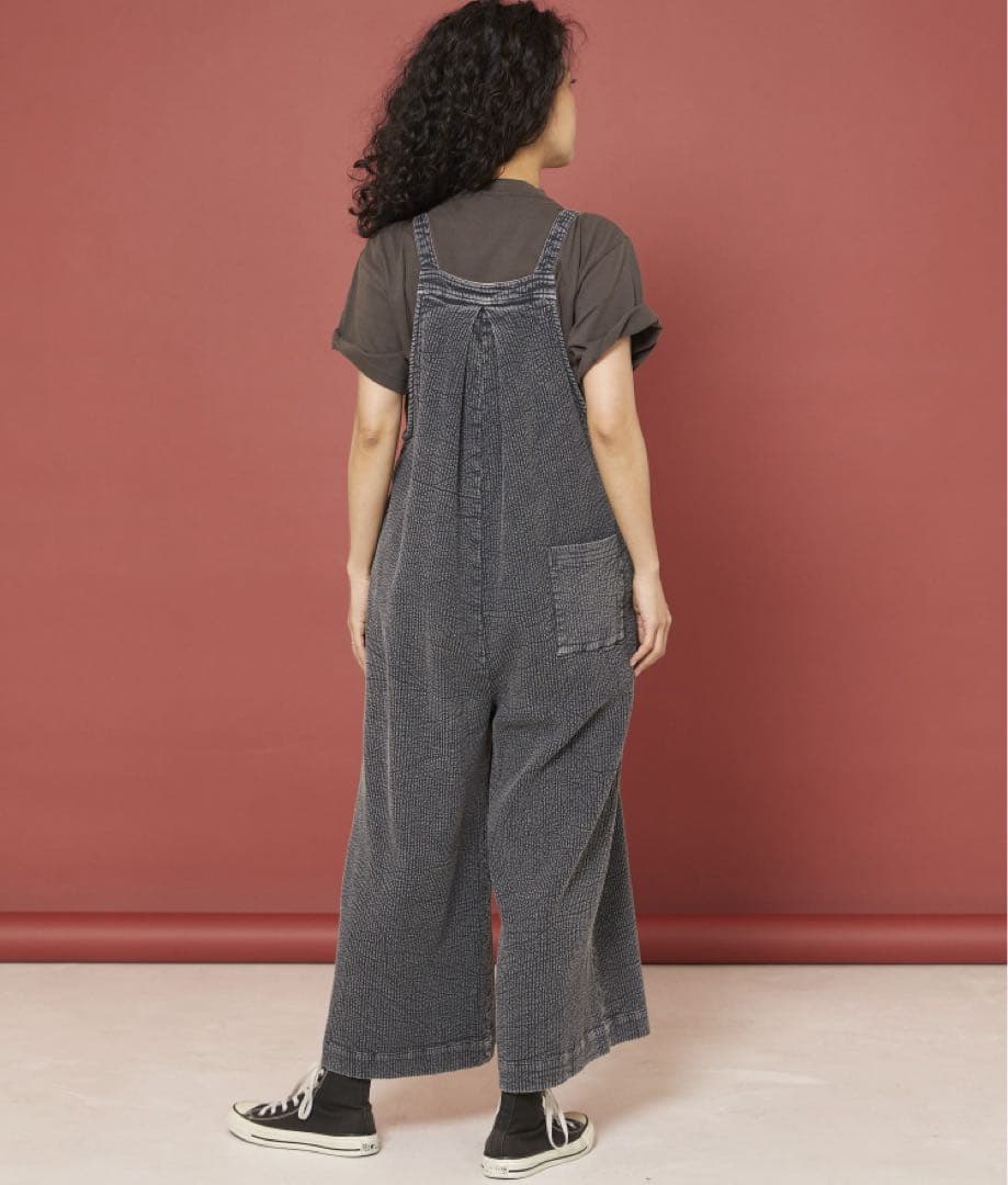 【新品タグ付き】Freada/フリーダ インド ダブルガーゼ フレア サロペット